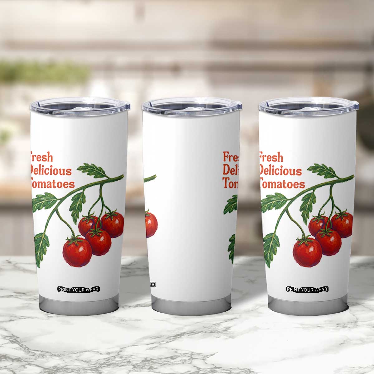 Subtle FDT Tumbler Cup Fresh Delicious Tomatoes Retro Tomato Vine Graphic Political Humor