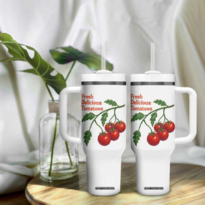 Subtle FDT Tumbler With Handle Fresh Delicious Tomatoes Retro Tomato Vine Graphic Political Humor TS10 Print Your Wear