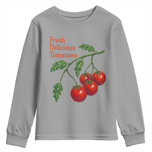 Subtle FDT Youth Sweatshirt Fresh Delicious Tomatoes Retro Tomato Vine Graphic Political Humor