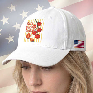 Subtle FDT Baseball Cap Fresh Delicious Tomatoes Striped Retro Vintage 80s Subtle FDT TS10 Print Your Wear
