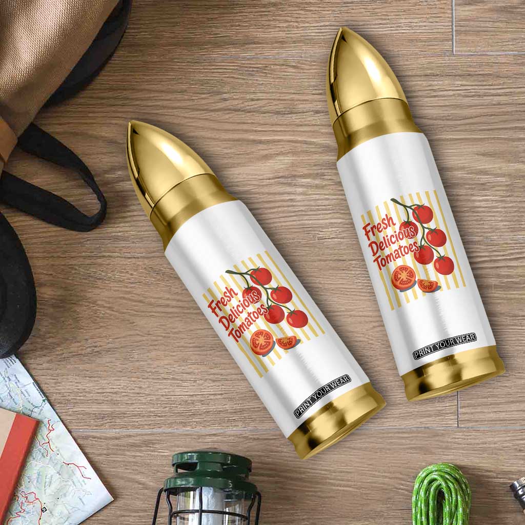 Subtle FDT Bullet Tumbler Fresh Delicious Tomatoes Striped Retro Vintage 80s Subtle FDT