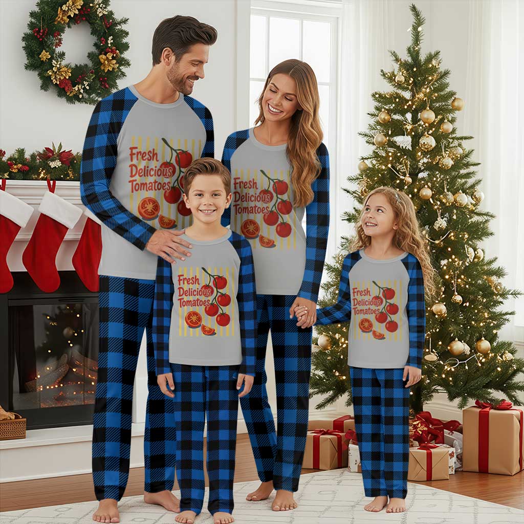 Subtle FDT Plaid Pajama Set Fresh Delicious Tomatoes Striped Retro Vintage 80s Subtle FDT