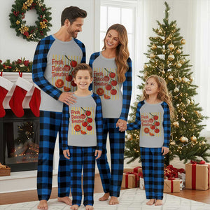 Subtle FDT Plaid Pajama Set Fresh Delicious Tomatoes Striped Retro Vintage 80s Subtle FDT