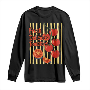 Subtle FDT Long Sleeve Shirt Fresh Delicious Tomatoes Striped Retro Vintage 80s Subtle FDT