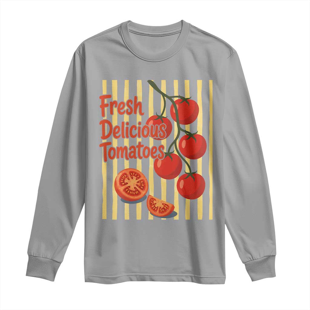 Subtle FDT Long Sleeve Shirt Fresh Delicious Tomatoes Striped Retro Vintage 80s Subtle FDT