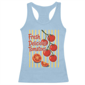 Subtle FDT Racerback Tank Top Fresh Delicious Tomatoes Striped Retro Vintage 80s Subtle FDT