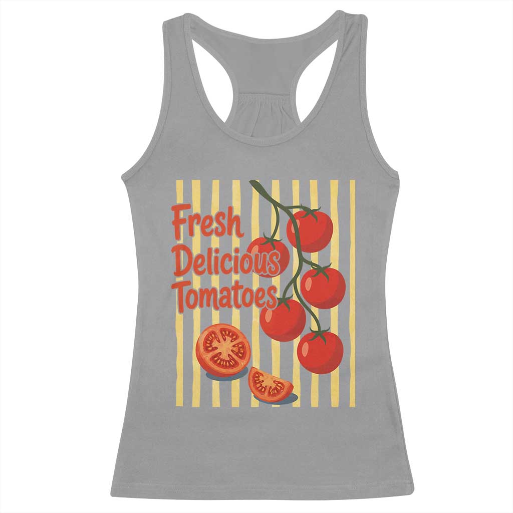 Subtle FDT Racerback Tank Top Fresh Delicious Tomatoes Striped Retro Vintage 80s Subtle FDT