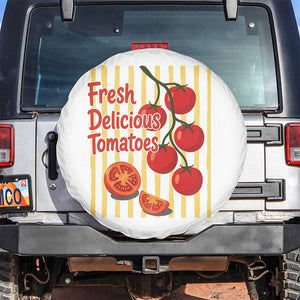 Subtle FDT Spare Tire Cover Fresh Delicious Tomatoes Striped Retro Vintage 80s Subtle FDT