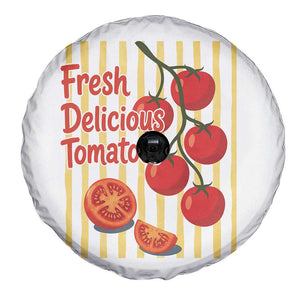 Subtle FDT Spare Tire Cover Fresh Delicious Tomatoes Striped Retro Vintage 80s Subtle FDT