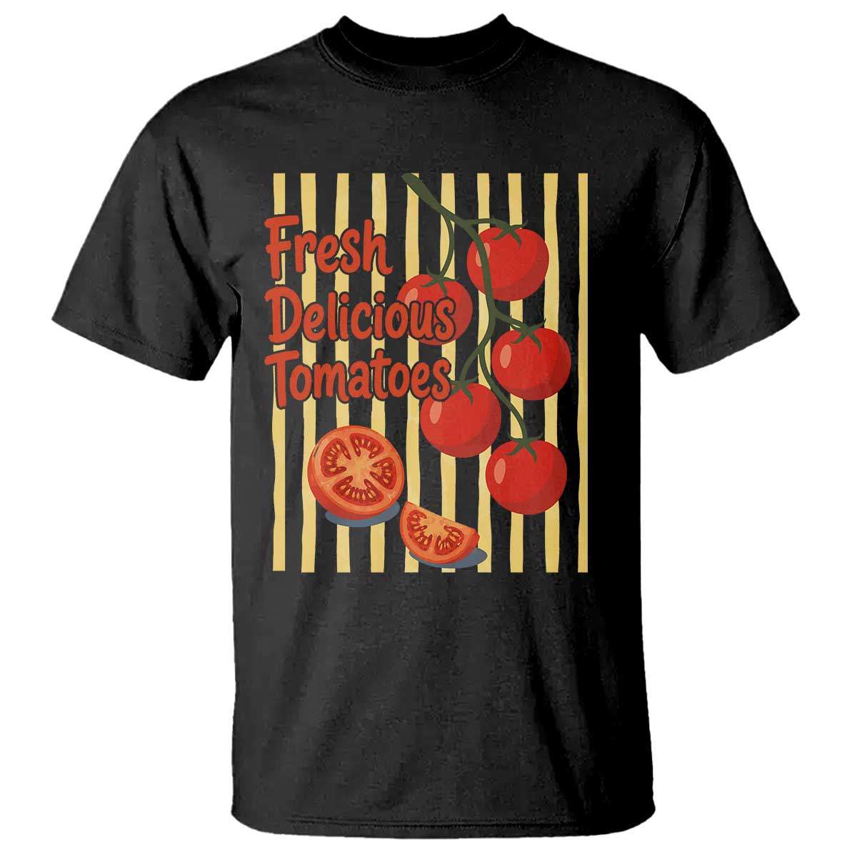 Subtle FDT T Shirt Fresh Delicious Tomatoes Striped Retro Vintage 80s Subtle FDT