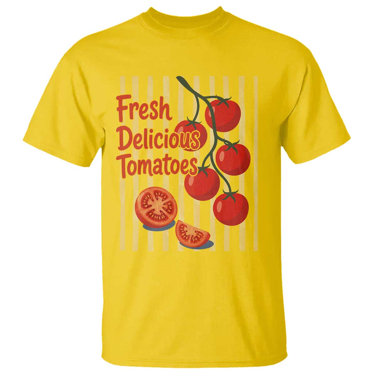 Subtle FDT T Shirt Fresh Delicious Tomatoes Striped Retro Vintage 80s Subtle FDT