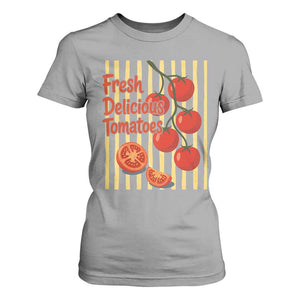 Subtle FDT T Shirt For Women Fresh Delicious Tomatoes Striped Retro Vintage 80s Subtle FDT