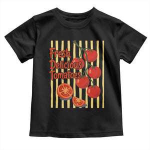 Subtle FDT Toddler T Shirt Fresh Delicious Tomatoes Striped Retro Vintage 80s Subtle FDT