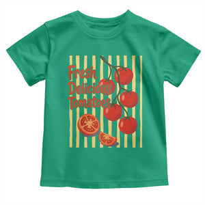 Subtle FDT Toddler T Shirt Fresh Delicious Tomatoes Striped Retro Vintage 80s Subtle FDT