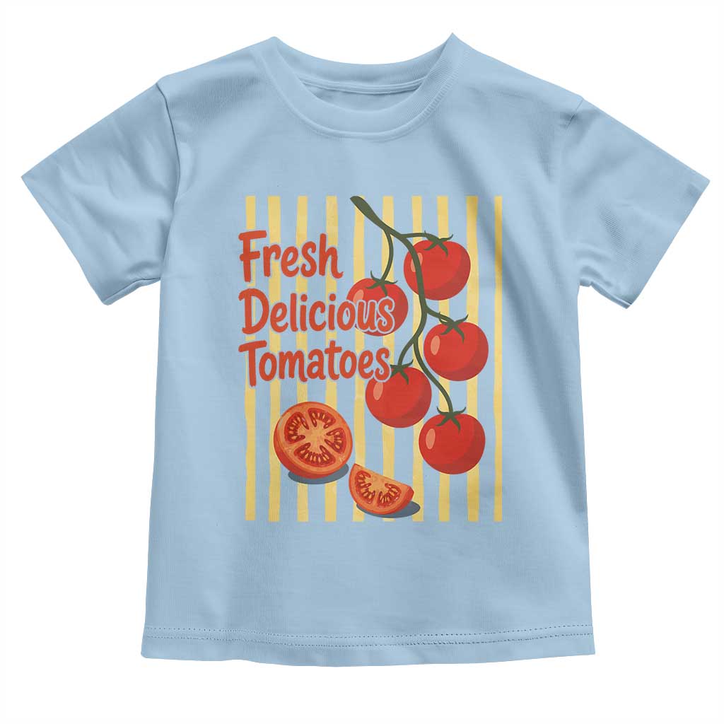 Subtle FDT Toddler T Shirt Fresh Delicious Tomatoes Striped Retro Vintage 80s Subtle FDT