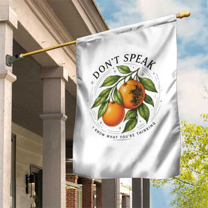 Subtle FDT Garden Flag Dont Speak Orange Graphic Retro Vintage