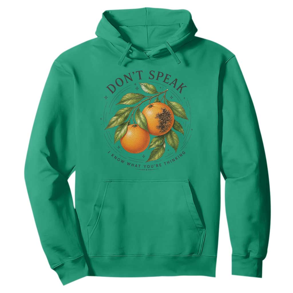 Subtle FDT Hoodie Dont Speak Orange Graphic Retro Vintage TS10 Irish Green Print Your Wear