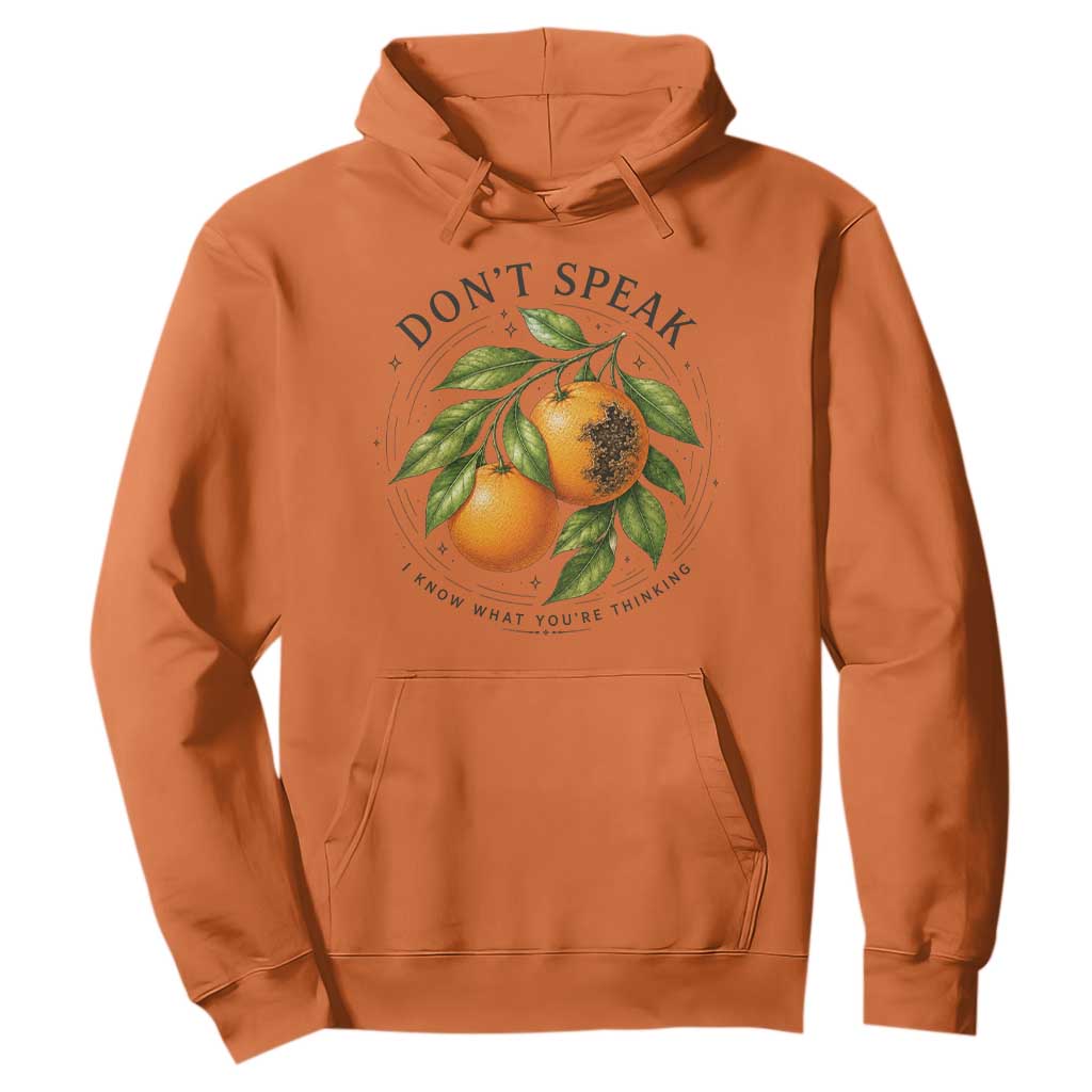 Subtle FDT Hoodie Dont Speak Orange Graphic Retro Vintage TS10 S Orange Print Your Wear