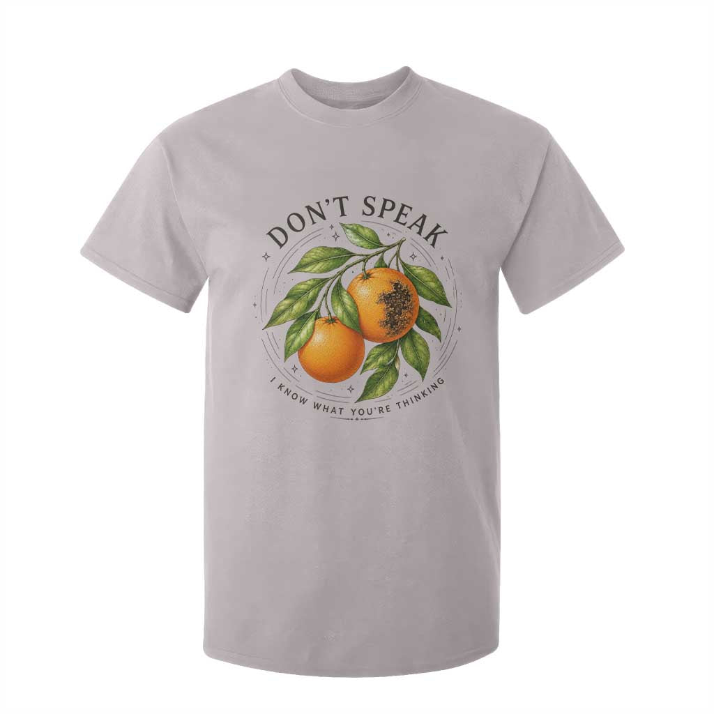 Subtle FDT T Shirt For Kid Dont Speak Orange Graphic Retro Vintage