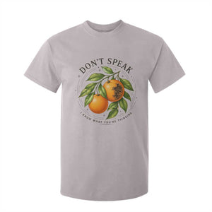 Subtle FDT T Shirt For Kid Dont Speak Orange Graphic Retro Vintage