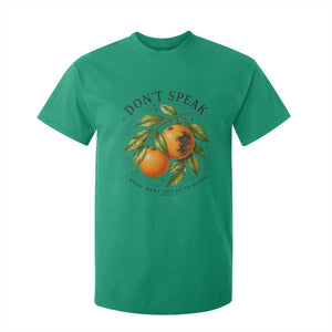 Subtle FDT T Shirt For Kid Dont Speak Orange Graphic Retro Vintage
