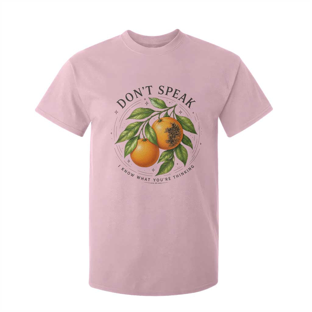 Subtle FDT T Shirt For Kid Dont Speak Orange Graphic Retro Vintage
