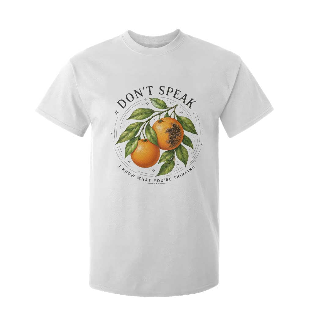 Subtle FDT T Shirt For Kid Dont Speak Orange Graphic Retro Vintage