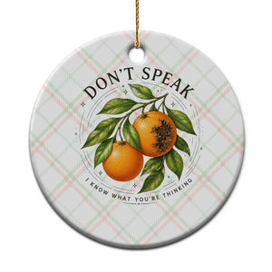 Subtle FDT Ceramic Ornament Dont Speak Orange Graphic Retro Vintage TS10 1pc Christmas Plaid Print Your Wear