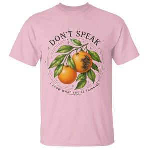 Subtle FDT T Shirt Dont Speak Orange Graphic Retro Vintage