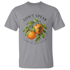 Subtle FDT T Shirt Dont Speak Orange Graphic Retro Vintage
