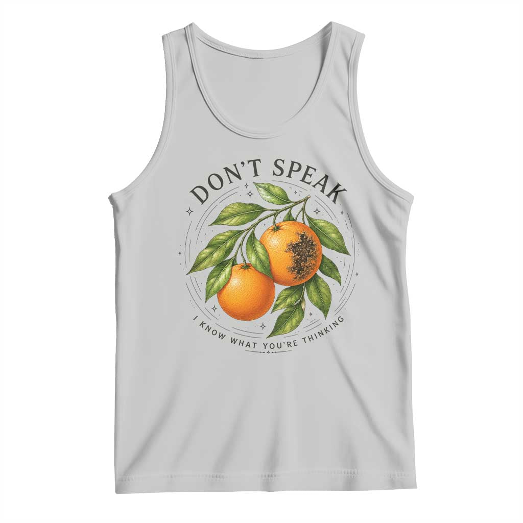 Subtle FDT Tank Top Dont Speak Orange Graphic Retro Vintage