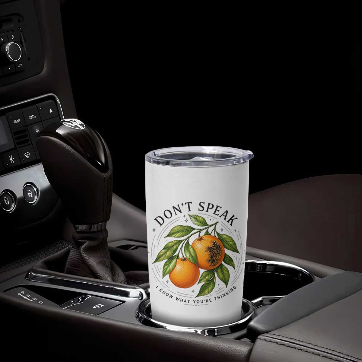 Subtle FDT Tumbler Cup Dont Speak Orange Graphic Retro Vintage