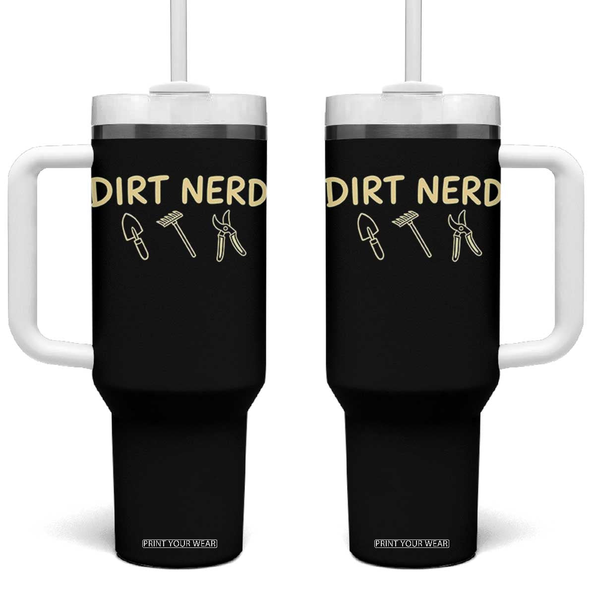 Dirt Nerd Tumbler With Handle Funny Gardening Lover Gardener
