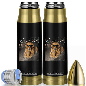 Funny Golden Retriever Iced Coffee Bullet Tumbler Grunge Silly Meme Graphic Funny Dog Lover