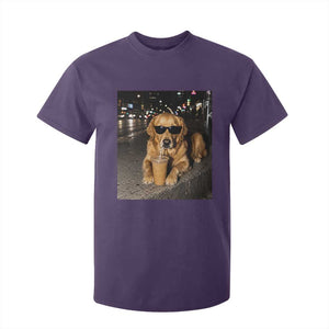 Funny Golden Retriever Iced Coffee T Shirt For Kid Grunge Silly Meme Graphic Funny Dog Lover