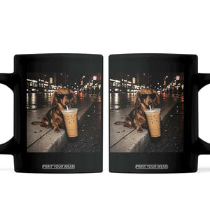 Dachshund Iced Coffee Coffee Mug Grunge Meme Graphic Funny Weiner Dog Lovers Dad