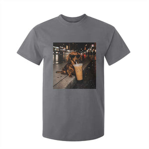 Dachshund Iced Coffee T Shirt For Kid Grunge Meme Graphic Funny Weiner Dog Lovers Dad