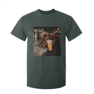 Dachshund Iced Coffee T Shirt For Kid Grunge Meme Graphic Funny Weiner Dog Lovers Dad