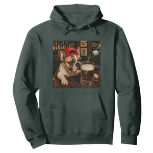 French Bulldog Drinking Beer Hoodie Silly Dog Meme Graphic Sarcastic Gift