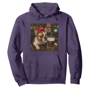 French Bulldog Drinking Beer Hoodie Silly Dog Meme Graphic Sarcastic Gift