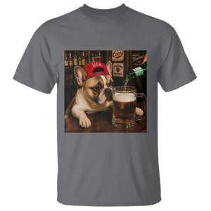 French Bulldog Drinking Beer T Shirt Silly Dog Meme Graphic Sarcastic Gift