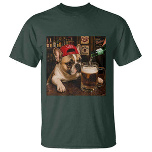 French Bulldog Drinking Beer T Shirt Silly Dog Meme Graphic Sarcastic Gift