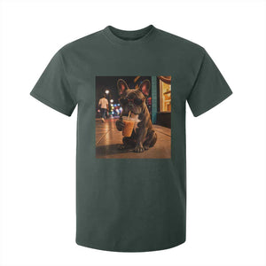 French Bulldog Iced Coffee T Shirt For Kid Grunge Frenchie Graphic Funny Dog Lover