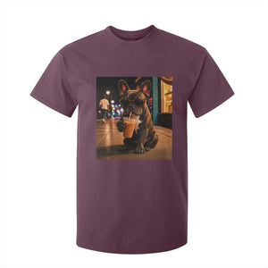 French Bulldog Iced Coffee T Shirt For Kid Grunge Frenchie Graphic Funny Dog Lover