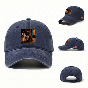 French Bulldog Iced Coffee Washed Cotton Baseball Cap Grunge Frenchie Graphic Funny Dog Lover