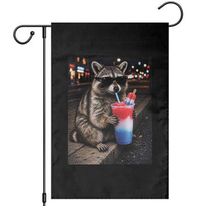 4th Of July Raccoon Drinking Slushie Garden Flag Patriotic 250 Anniversary USA Trash Panda Funny Meme