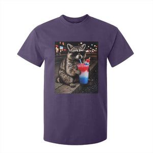 4th Of July Raccoon Drinking Slushie T Shirt For Kid Patriotic 250 Anniversary USA Trash Panda Funny Meme TS10 Print Your Wear
