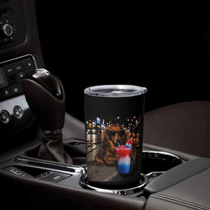 4th Of July Dachshund Drinking Slushie Tumbler Cup Patriotic 250 Anniversary USA Dog Lovers Funny Meme