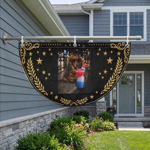 4th Of July Dachshund Drinking Slushie Patriotic Fan Flag 250 Anniversary USA Dog Lovers Funny Meme