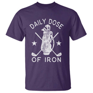 Funny Golfer T Shirt Daily Dose of Iron Golf TS10 Purple Print Your Wear